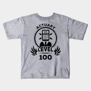 Level 100 Actuary Gift For Actuary Kids T-Shirt